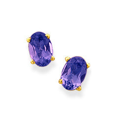 Tanzanite 2.60 ct tw earrings with 14kt Gold