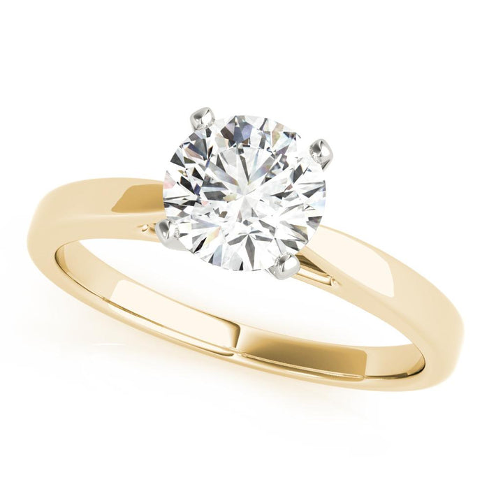 0.75ct Solitaire Round Diamond Engagement Ring Women's 14kt Gold
