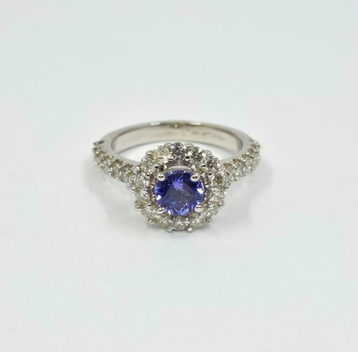 Tanzanite 1.00 ct tw Ring with 1.15 Diamonds & 14kt Gold