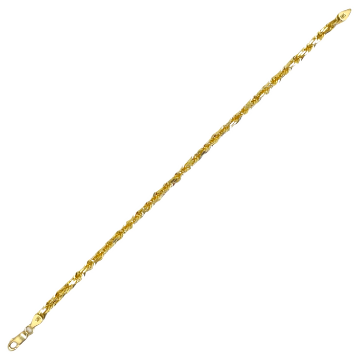 Women's Rope  Bracelet 14kt 5MM 8.5"