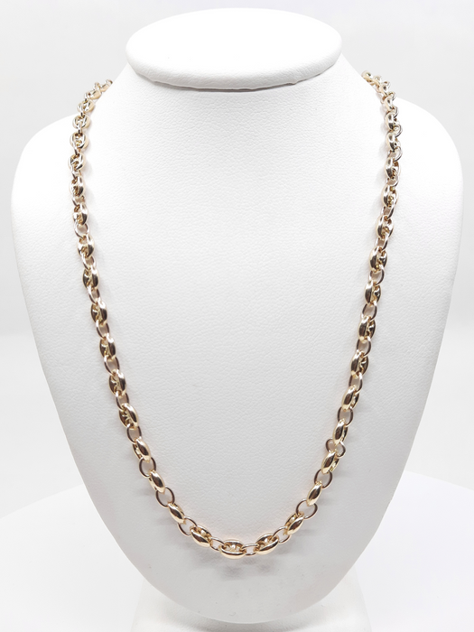 Puff Mariner Chain 14kt 4MM - All lengths available