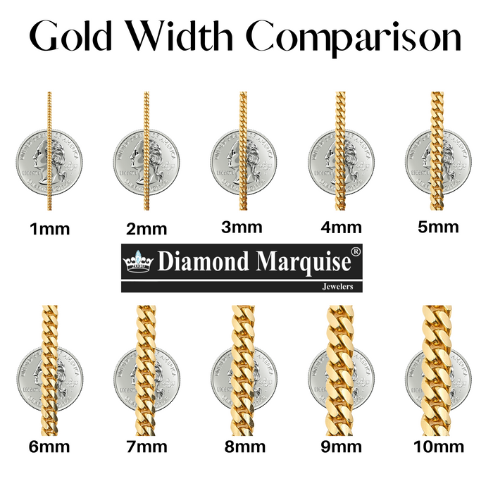 Diamond Marquise Chain 10k 4MM - All lengths available