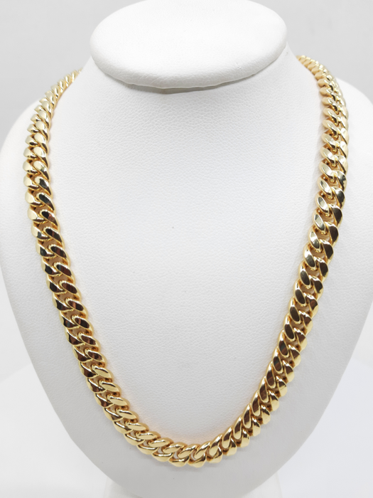 Solid Miami Cuban Chain 10k 7MM - All lengths available