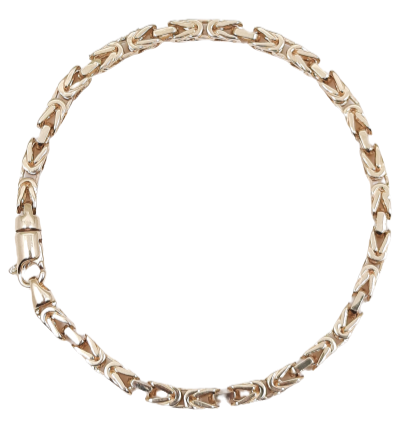 Women's King's Link Bracelet 10kt 3MM 8