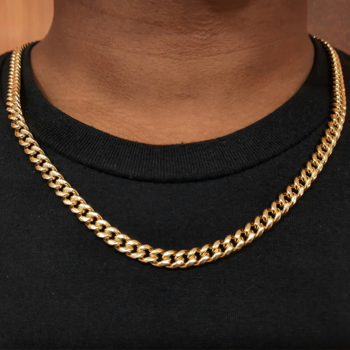 Solid Miami Cuban Chain 10k 7MM - All lengths available