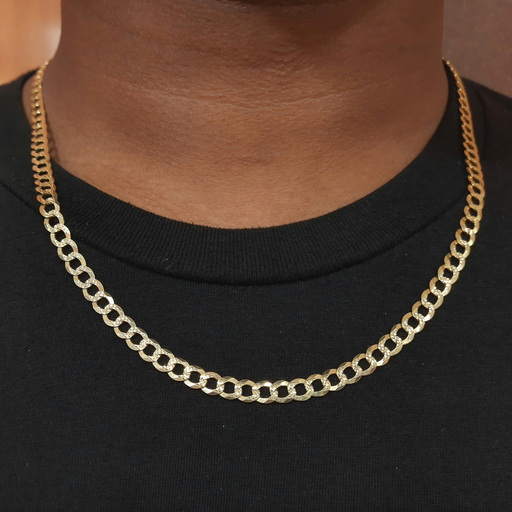 Cuban Link Diamond Cut Chain 10k 6MM - All lengths available