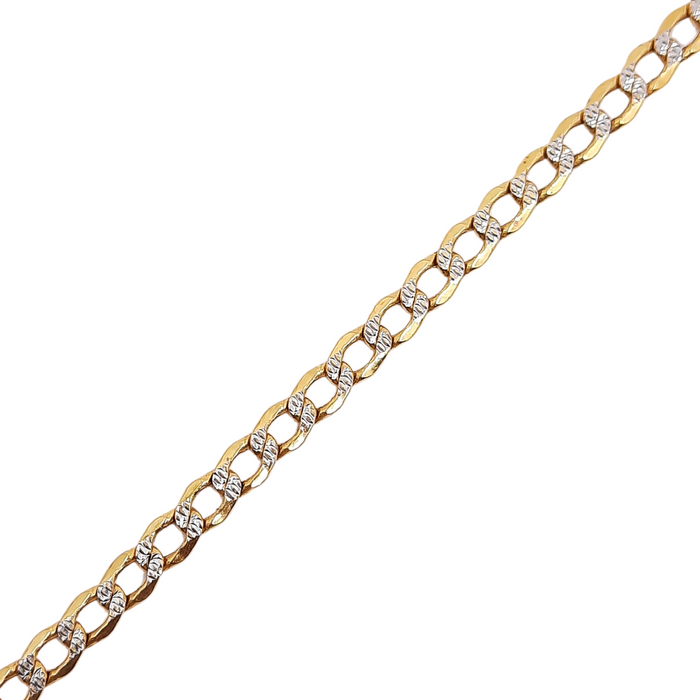 Cuban Link Diamond Cut Bracelet 10kt 5MM 8"