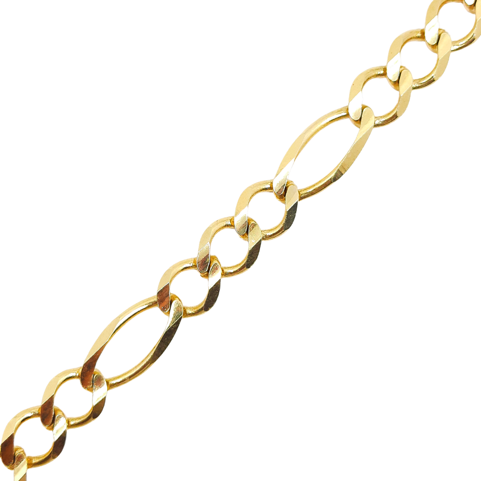 Women's Figaro Link Bracelet 10kt 9MM 9