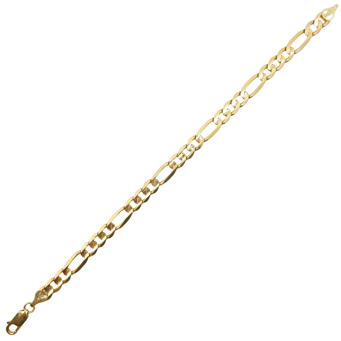 Women's Figaro Link Bracelet 10kt 7MM 8"