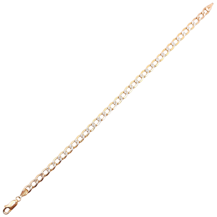 Cuban Link Diamond Cut Bracelet 10kt 5MM 8"