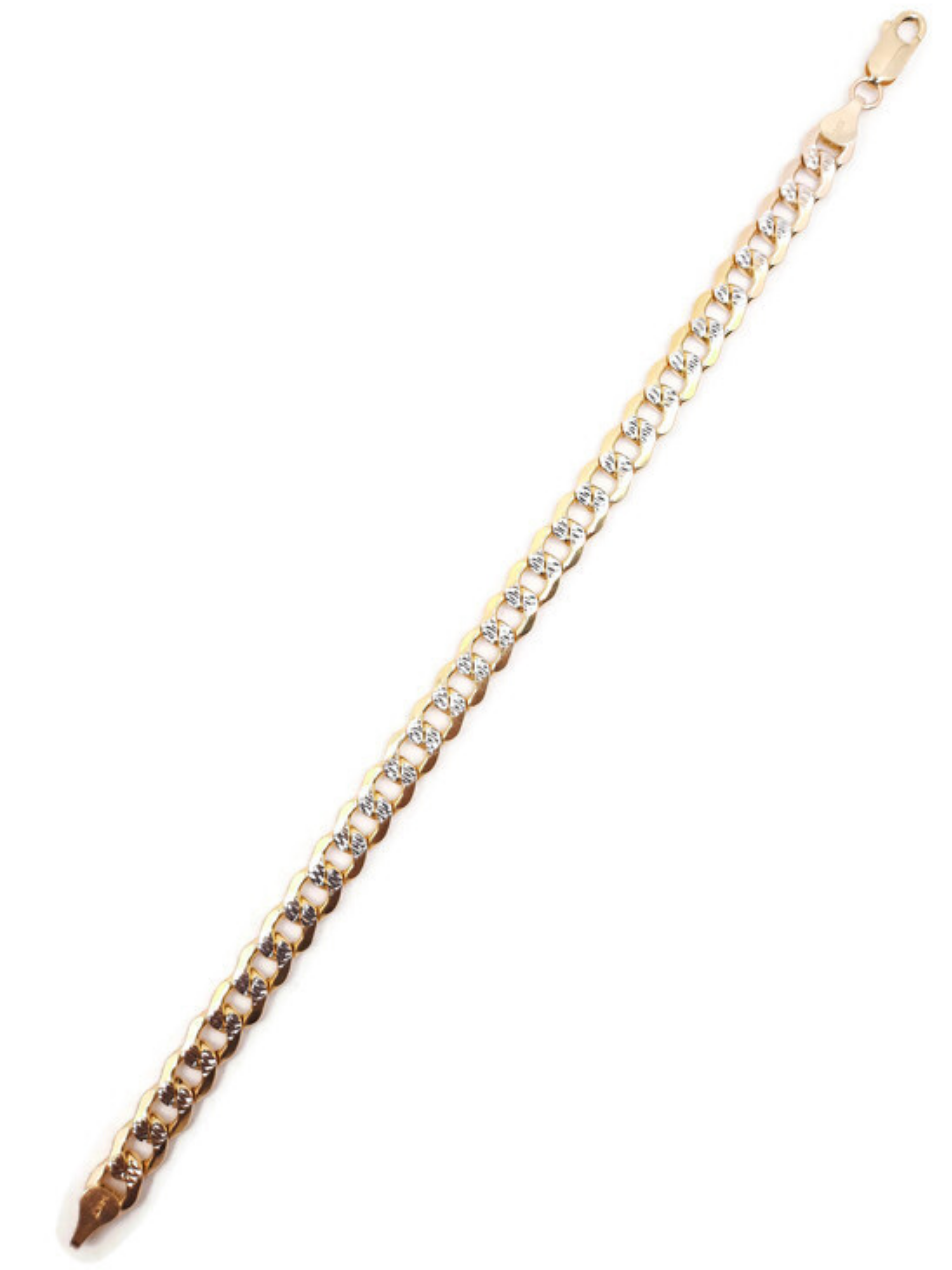 Cuban Link Diamond Cut Bracelet 10kt 7.5MM 8.5