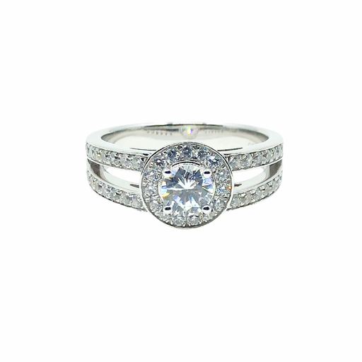 Split Band Fancy Diamond Engagement Ring in 14K Gold (1.00cttw)