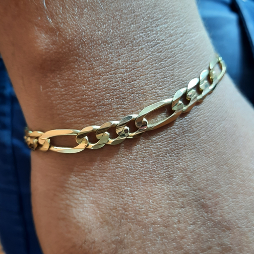 Figaro Link Bracelet 10kt 7MM 8