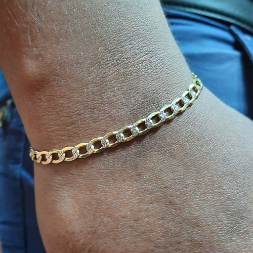 Cuban Link Diamond Cut Bracelet 10kt 5MM 8