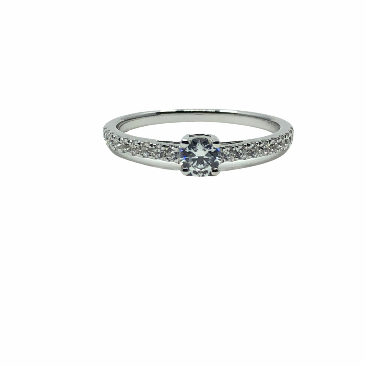 Fancy Engagement Ring with Round Diamonds 0.50cttw in 14K Gold