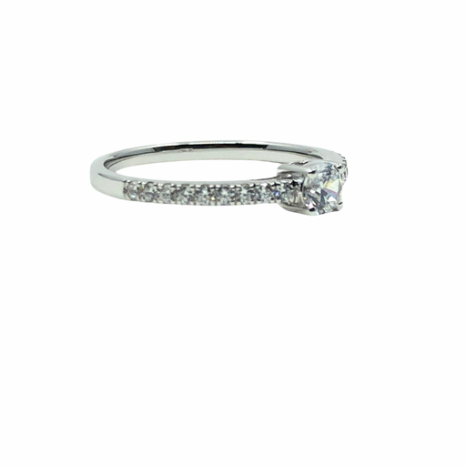 Fancy Engagement Ring with Round Diamonds 0.50cttw in 14K Gold