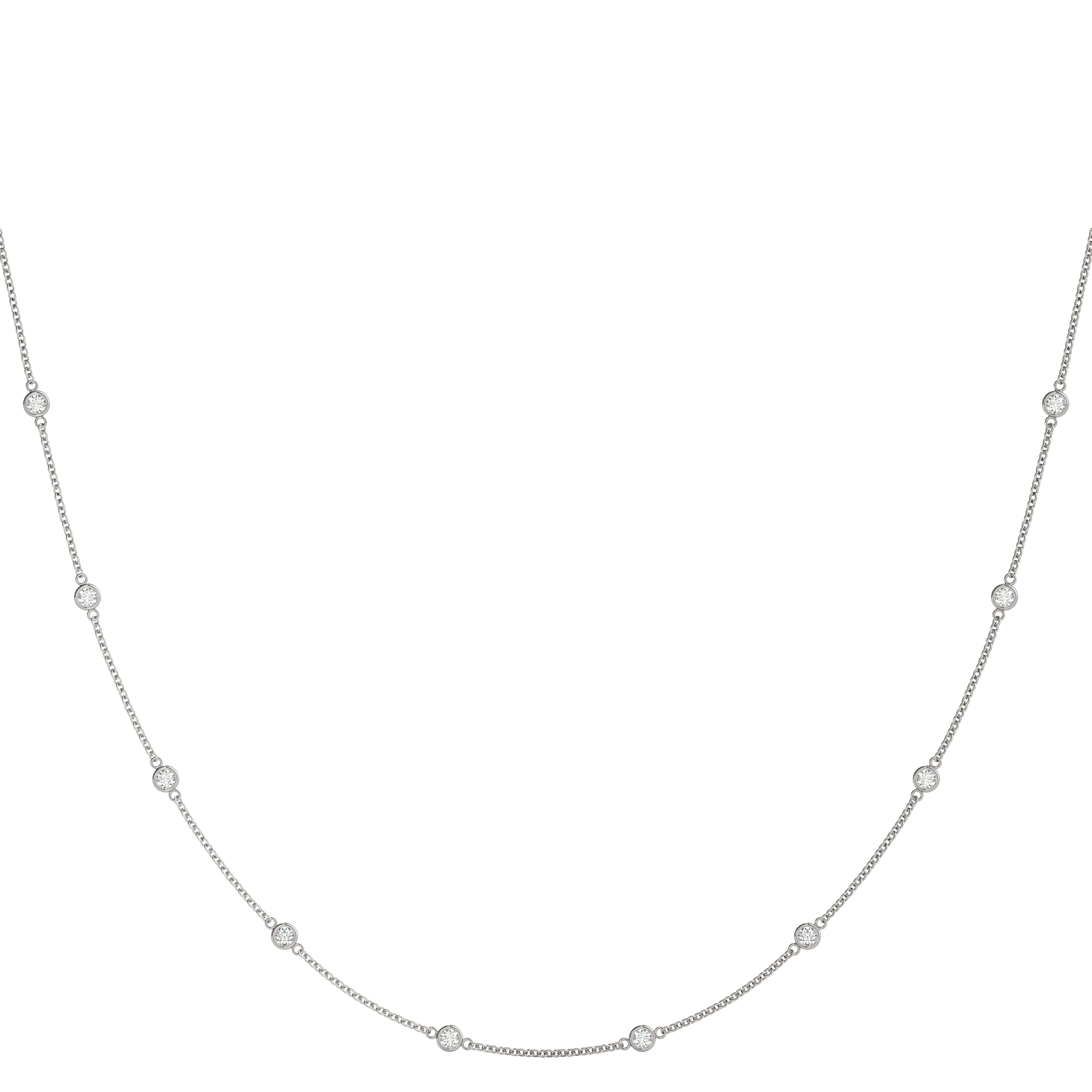 Diamond by the Yard Station Necklace 1.00 CTW