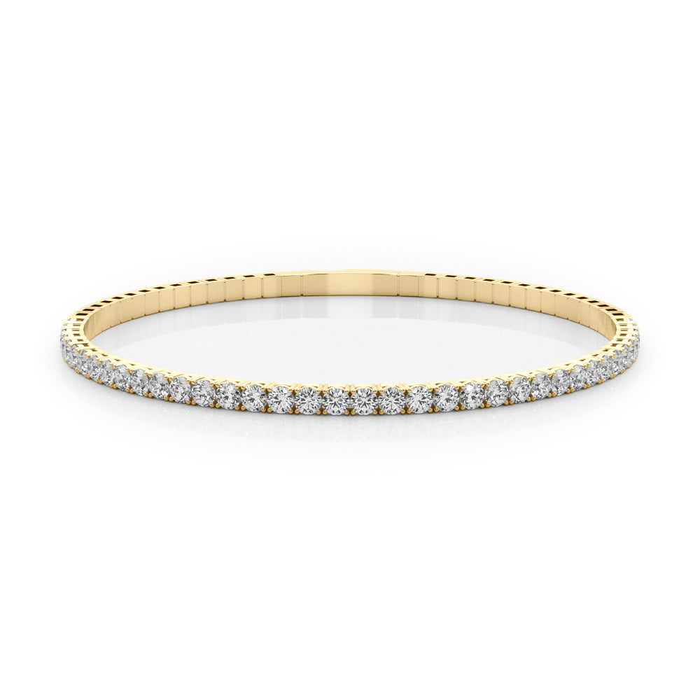 2.40 CTW Half Eternity Diamond Flex Bangle