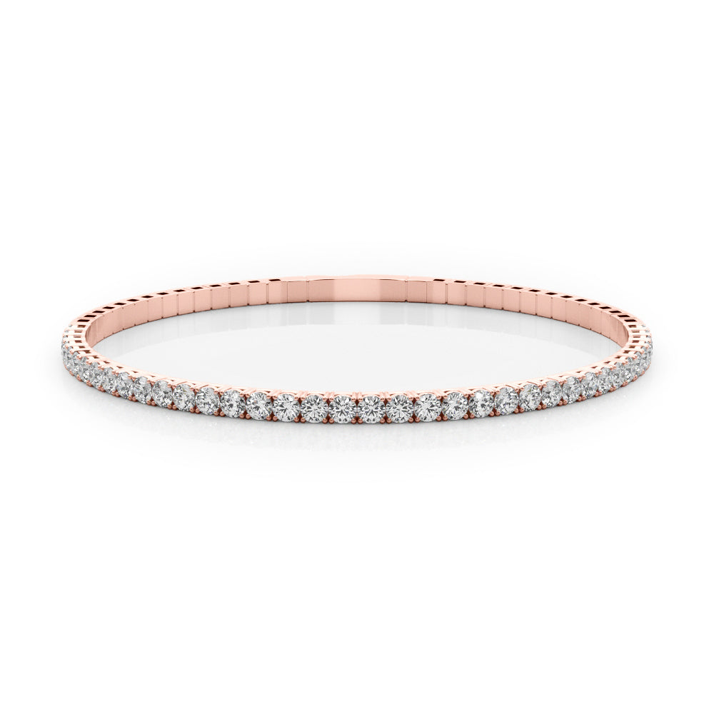 2.40 CTW Half Eternity Diamond Flex Bangle