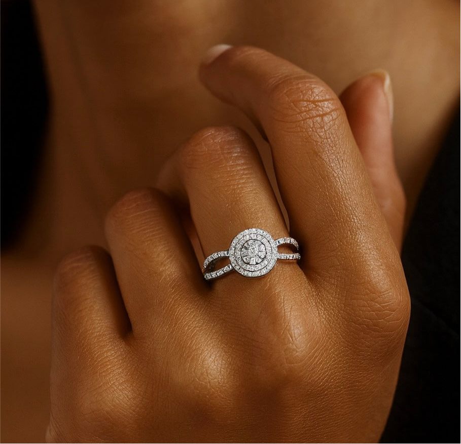 Lab Grown Round Diamond Ring 1.10CTW in 14k Gold