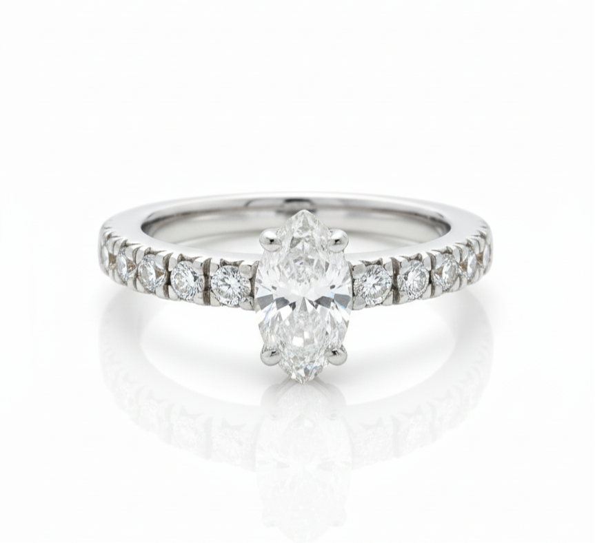 Marquise Diamond Ring 1.00CTW in 14k Gold