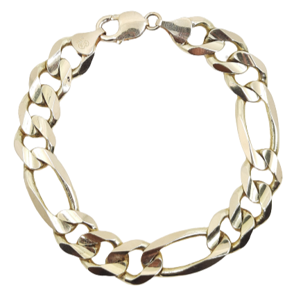 Women's Figaro Link Bracelet 10kt 12MM 8.5
