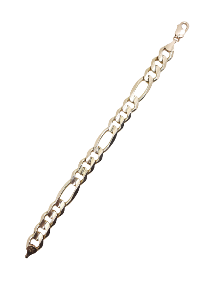 Figaro Link Bracelet 10kt 12MM 8.5"