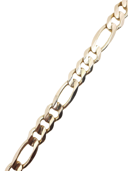 Figaro Link Bracelet 10kt 12MM 8.5"