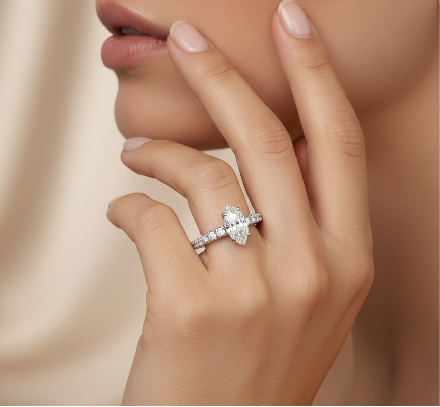 Marquise Diamond Ring 1.00CTW in 14k Gold