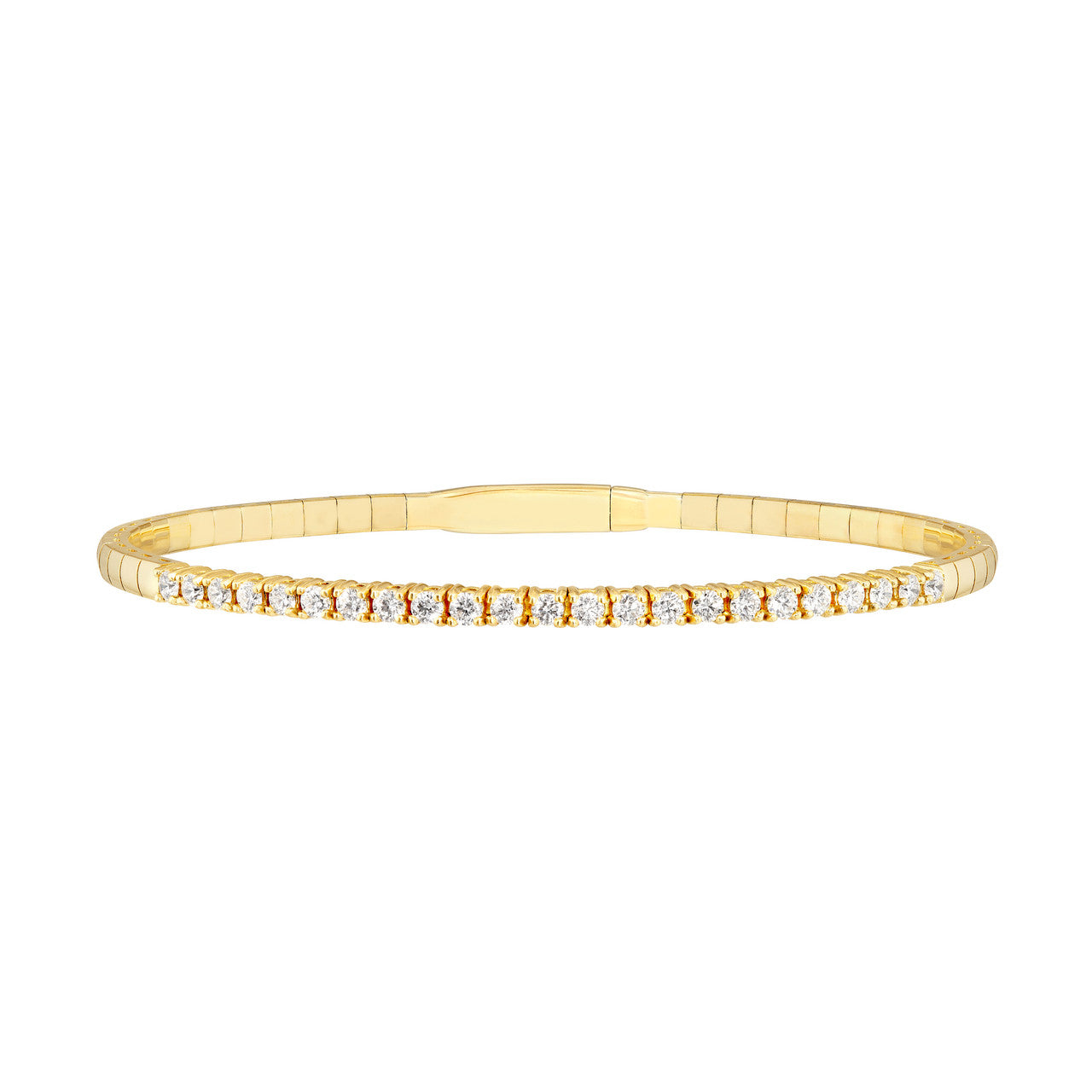 1.50 CTW Half Eternity Diamond Flex Bangle