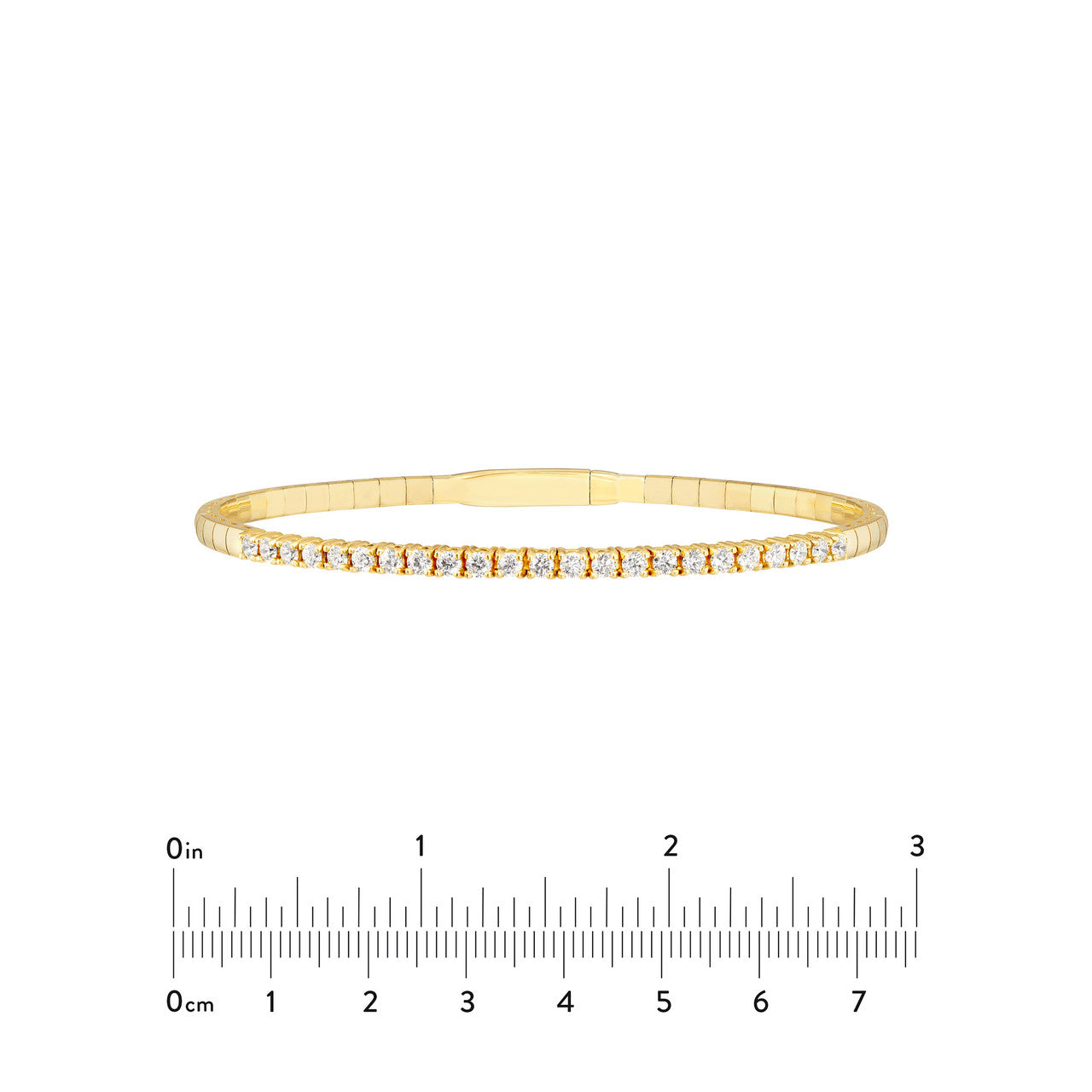 1.50 CTW Half Eternity Diamond Flex Bangle