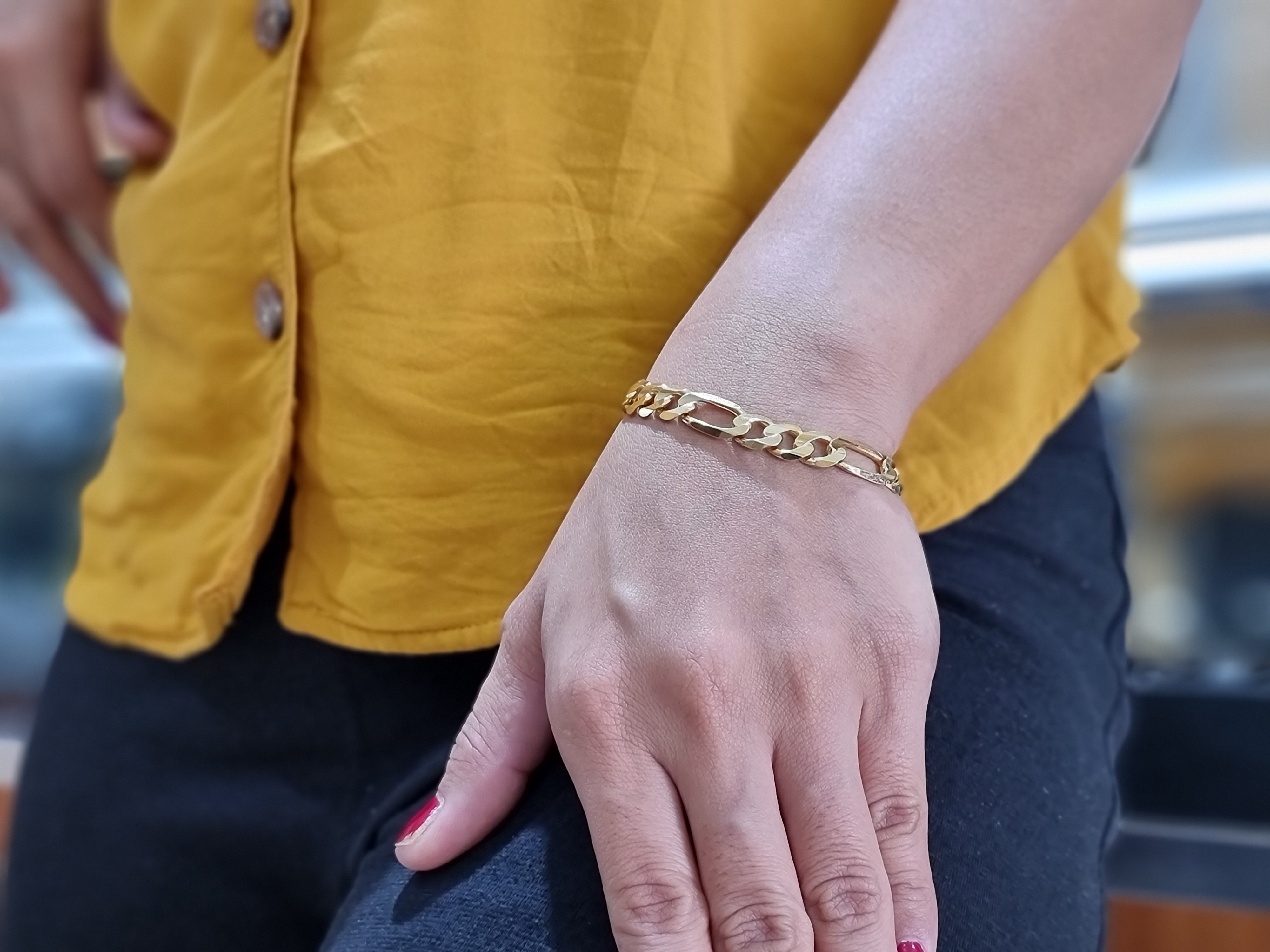 Women's Figaro Link Bracelet 10kt 9MM 9