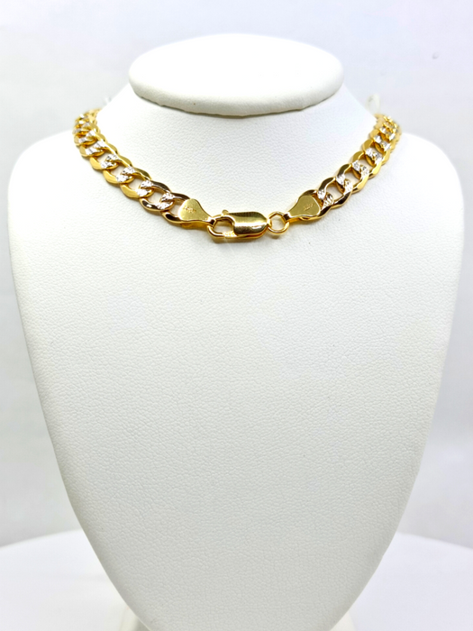 Cuban Link Diamond Cut Chain 10k 6MM - All lengths available