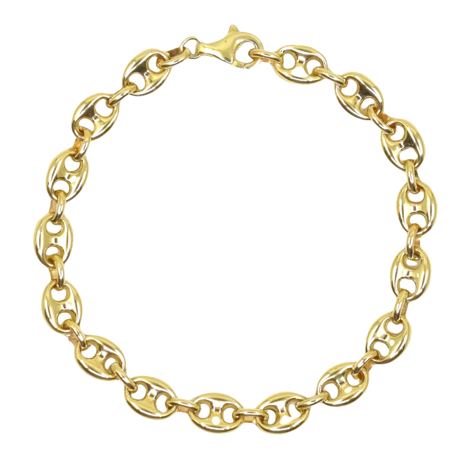 Women's Puff Mariner Link Bracelet 10k 4MM 8.5