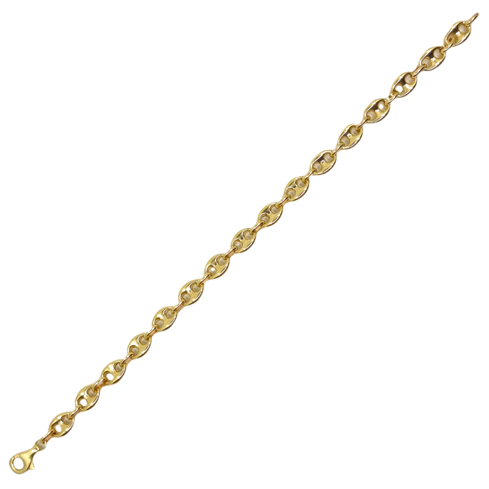 Women's Puff Mariner Link Bracelet 10k 4MM 8.5