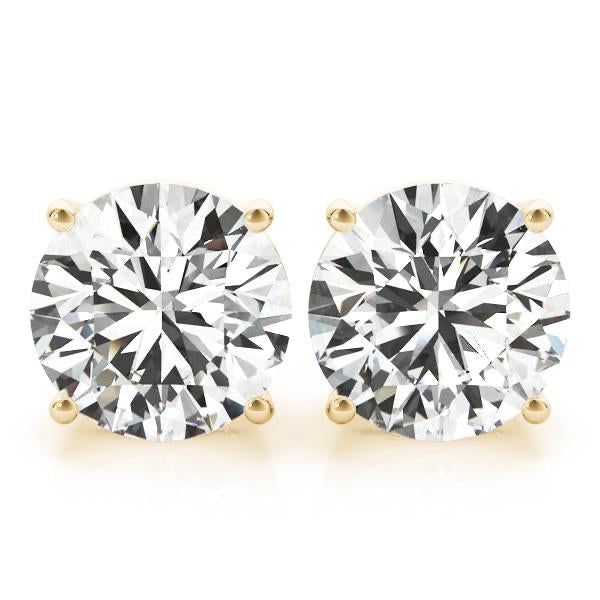 Elegant Round Lab Diamond Stud Earrings set in 14K Gold (1.00ct TW)