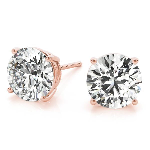 Elegant Round Diamond Stud Earrings set in 14K Gold (1.00ct TW)