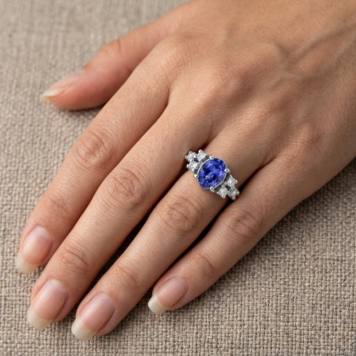 Tanzanite 1.40ct tw Ring with 0.60ct Diamonds & 14kt Gold