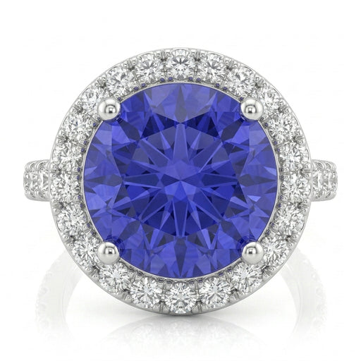 Tanzanite 1.00 ct tw Ring with 0.45 ct tw diamonds & 14kt Gold
