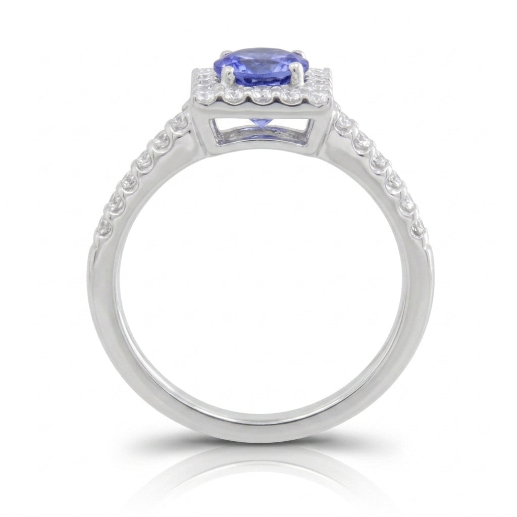 Tanzanite 0.85 ct tw Ring with 0.52 ct tw diamonds & 14kt Gold