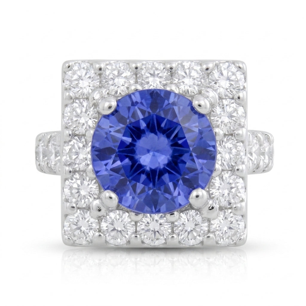Tanzanite 0.85 ct tw Ring with 0.52 ct tw diamonds & 14kt Gold