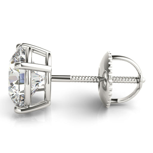 Luxurious Round Lab Diamond Stud Earrings elegantly set in 14K Gold (0.10ct TW)