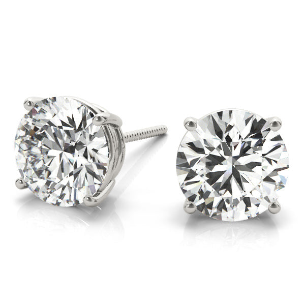 Luxurious Round Diamond Stud Earrings elegantly set in 14K Gold (0.10ct TW)