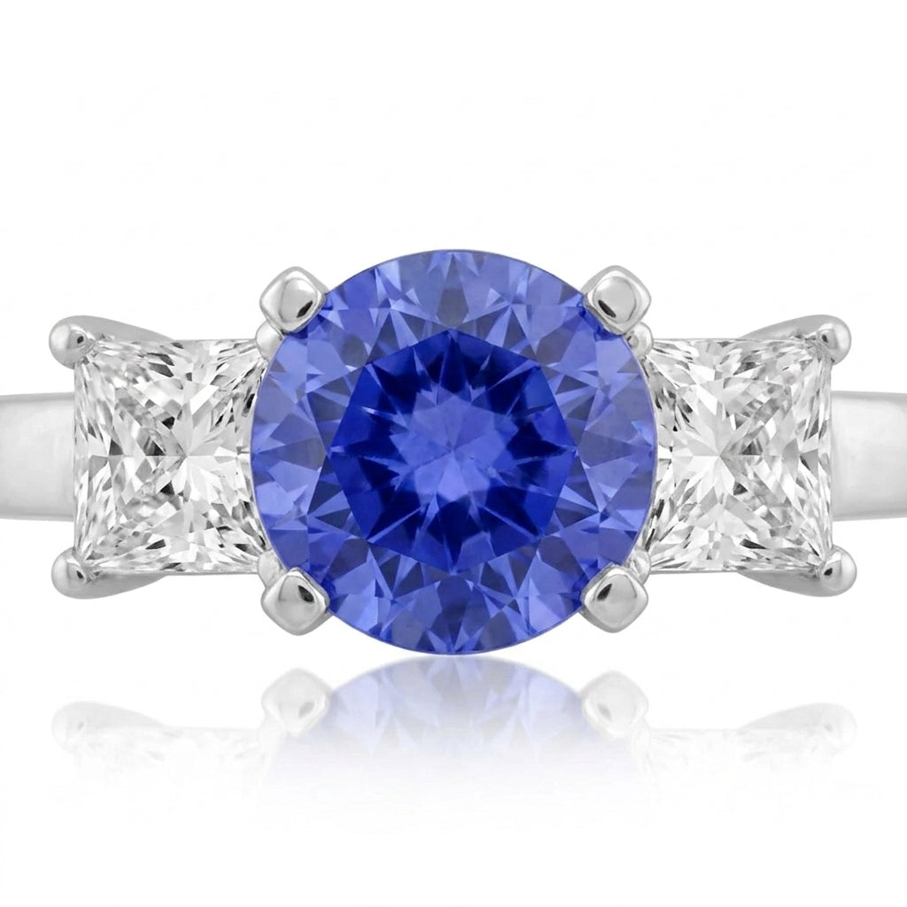 Tanzanite 0.84 ct tw Ring with 1.52 ct tw Diamonds in 14kt Gold