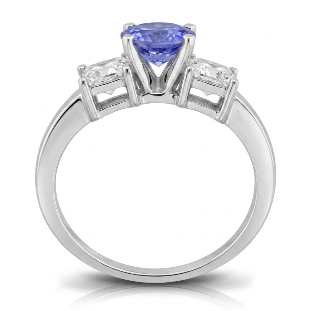 Tanzanite 0.84 ct tw Ring with 1.52 ct tw Diamonds in 14kt Gold