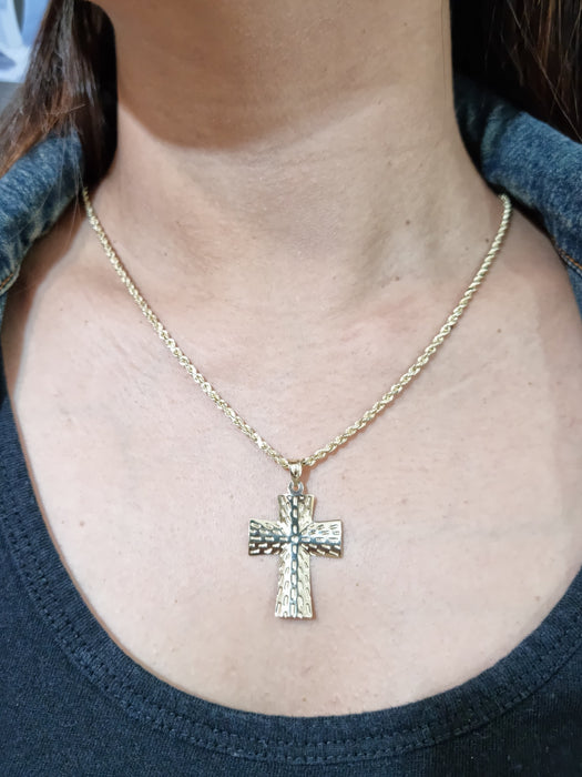 14k Medium Reversible Cross Pendant for Woman