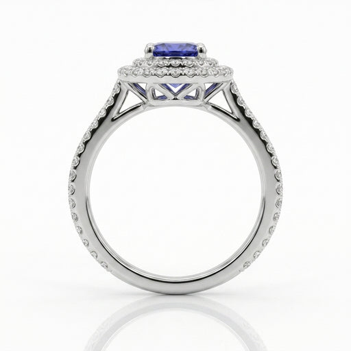 Tanzanite 1.35ct tw Ring with 0.45ct tw diamonds in 14kt Gold