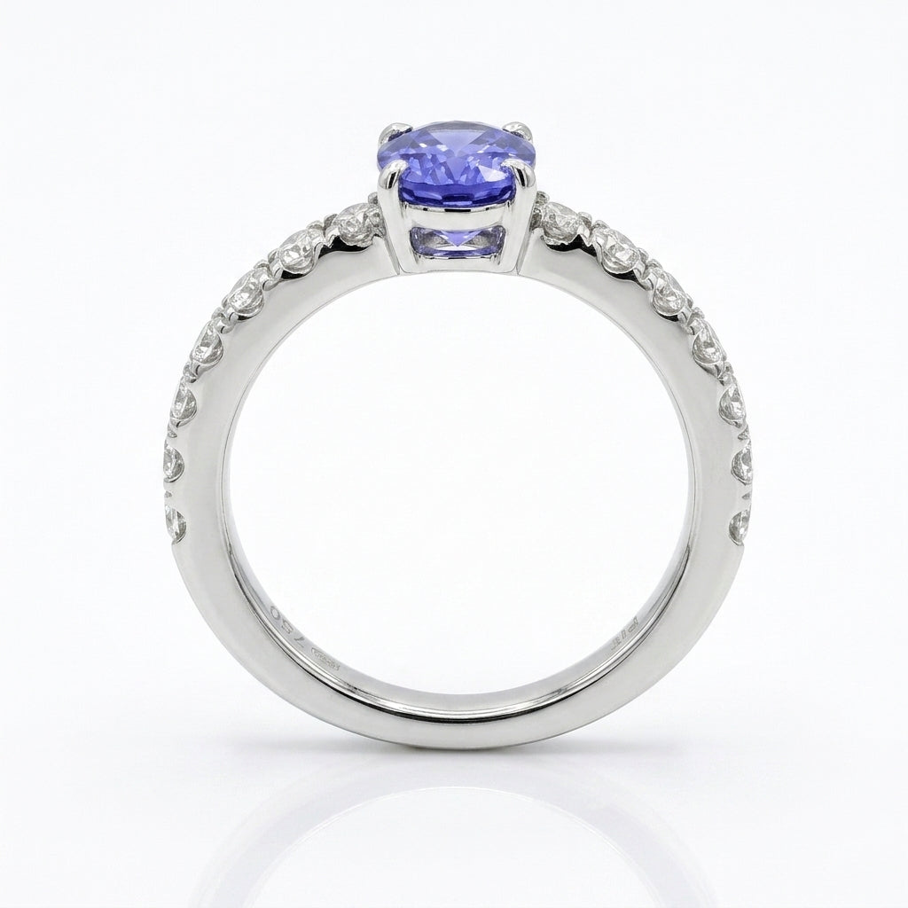 Tanzanite 1.35ct tw Ring with 0.60ct tw diamonds in 14kt Gold