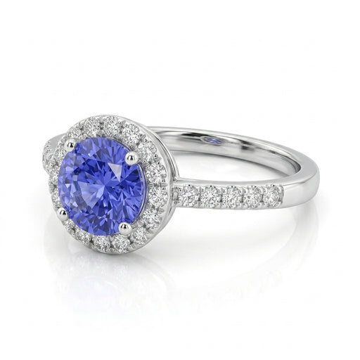 Tanzanite 1.00ct tw Ring with 0.25ct tw diamonds in 14kt Gold