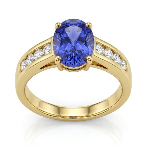 Tanzanite 1.35ct tw Ring with 0.40ct tw diamonds in 14kt Gold
